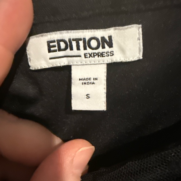 Express Elegant Black Sheer Sleeve Top - Picture 3 of 5